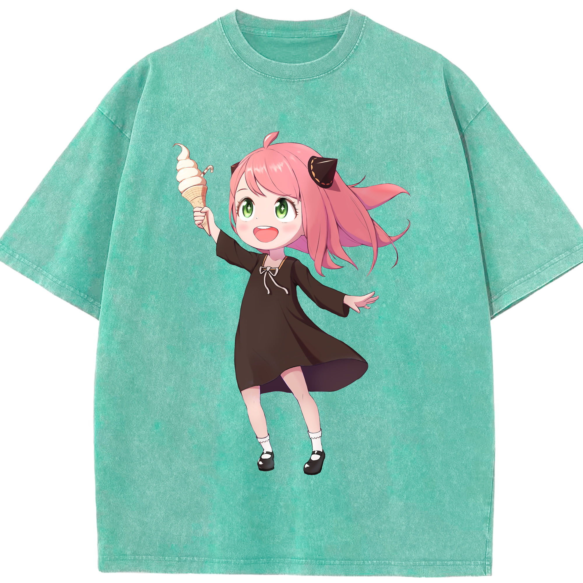 （画像用） SPY×FAMILY间谍家家酒 綿100% ヴィンテージ風 半袖Tシャツ（フロントプリント）